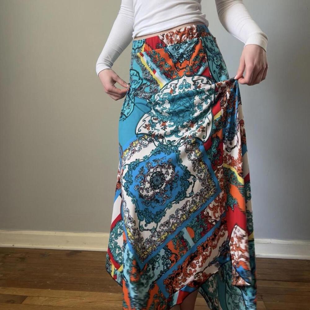 boho paisley and floral maxi skirt - Picture 2 of 6